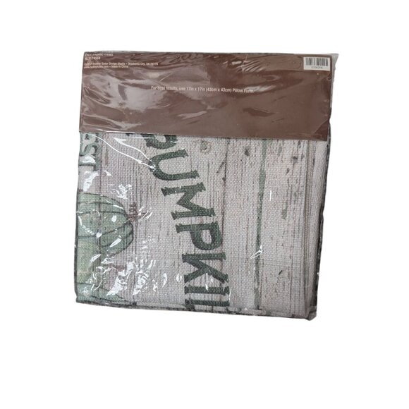 Outdoor/Indoor Pumpkin Patch Pillow Cover 17x17 Inches - Picture 3 of 3